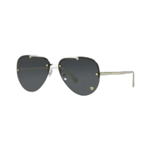 Versace Eyewear Medusa Glam Aviator Frame Sunglasses