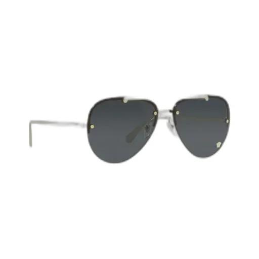 Versace Eyewear Medusa Glam Aviator Frame Sunglasses