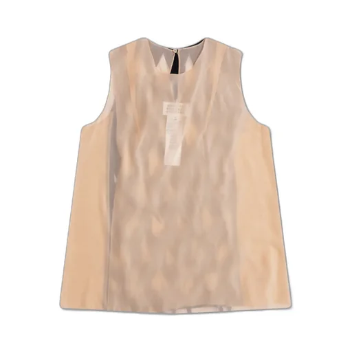 Maison Margiela Cut-Out Sleeveless Crewneck Blouse