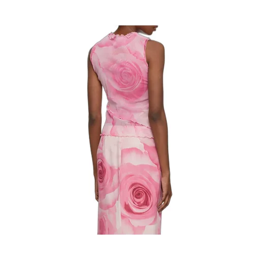Rose-Print Tank Top