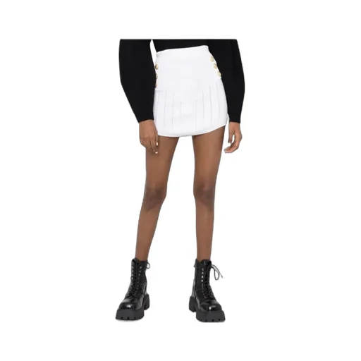 Ribbed-Knit Fitted Miniskirt