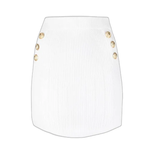 Ribbed-Knit Fitted Miniskirt