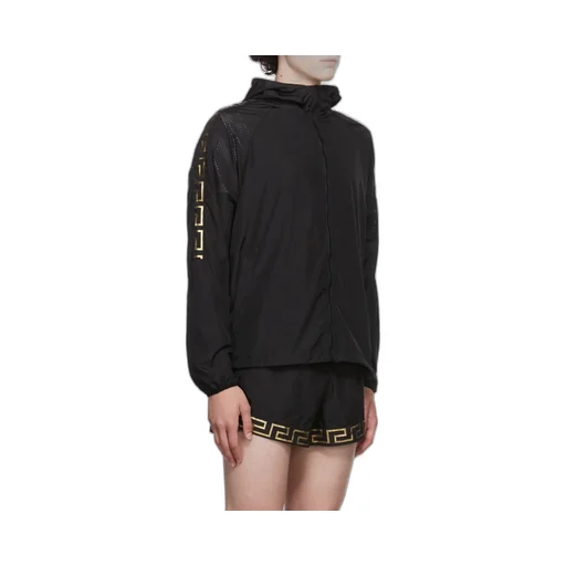 La Greca-Print Zip-Fastening Hoodie