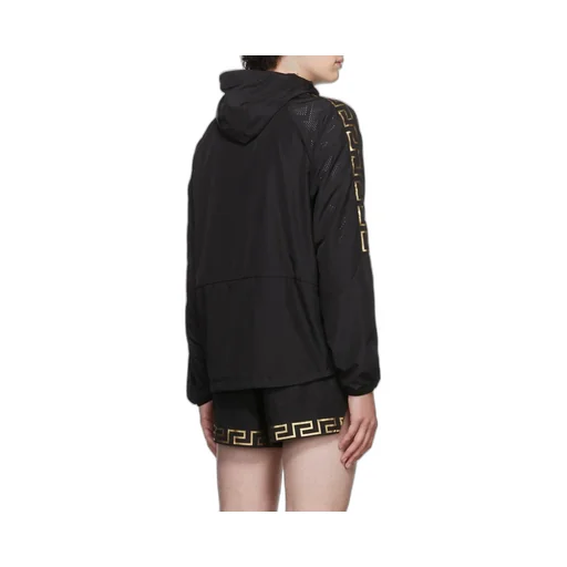 La Greca-Print Zip-Fastening Hoodie