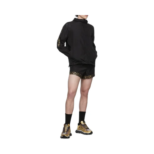 La Greca-Print Zip-Fastening Hoodie