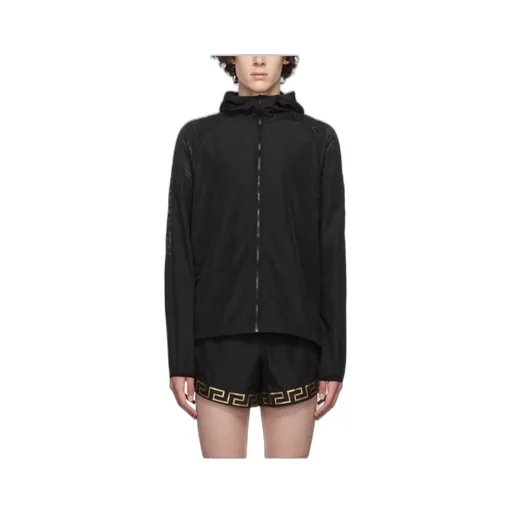La Greca-Print Zip-Fastening Hoodie