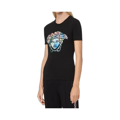 Crystal-Embellished Medusa Head T-Shirt