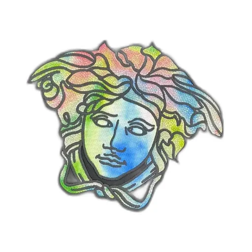 Crystal-Embellished Medusa Head T-Shirt