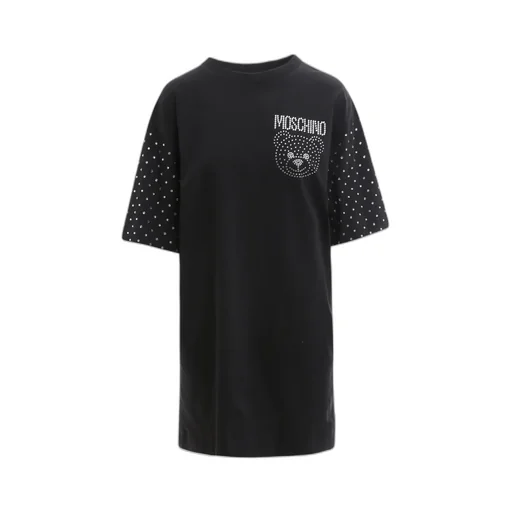Teddy Bear Crystal-Embellished T-Shirt Dress