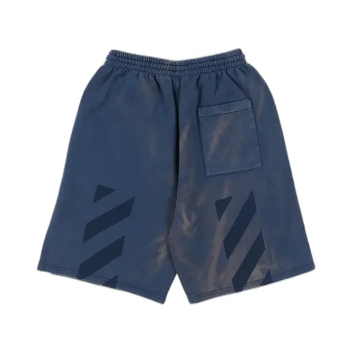 Diag-Stripe Cotton Shorts