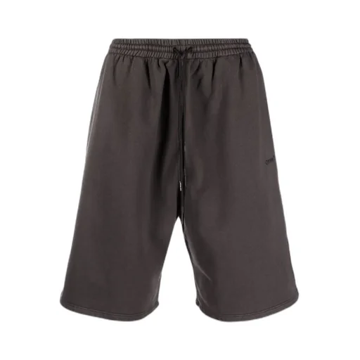 Diag-Stripe Cotton Shorts