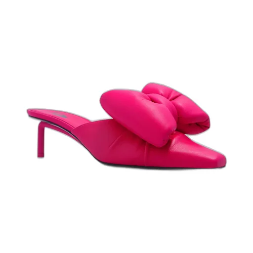 Allen Padded-Bow Leather Mules