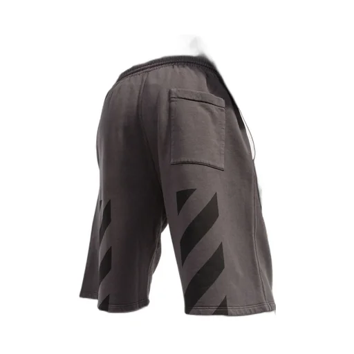 Diag-Stripe Cotton Shorts