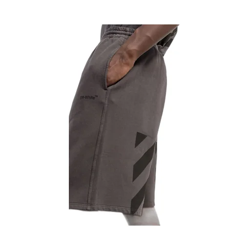 Diag-Stripe Cotton Shorts