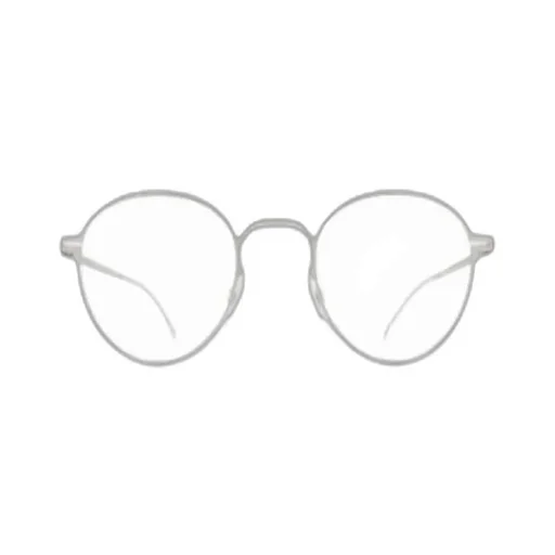 Matte-Effect Round-Frame Glasses