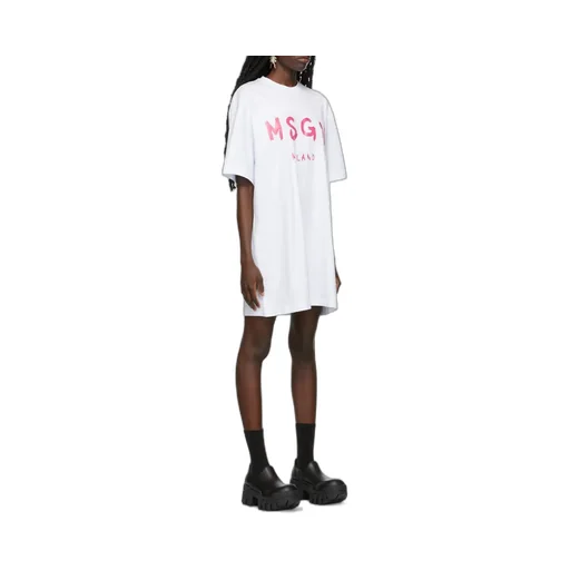 Logo Print Round-Neck Dress
