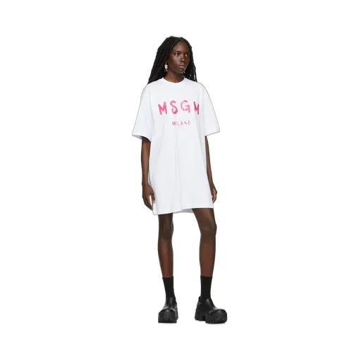 Logo Print Round-Neck Dress