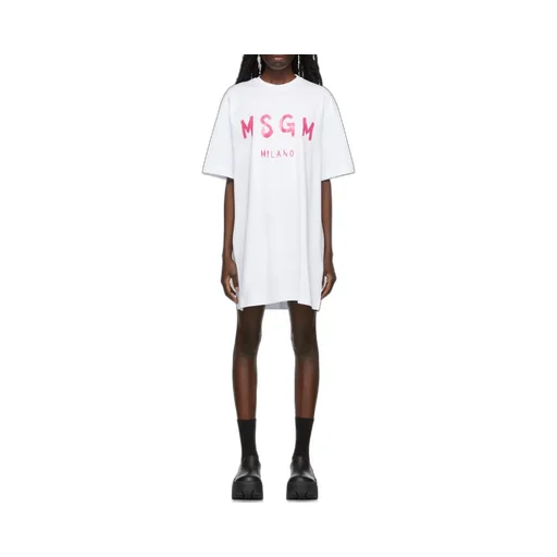 Logo Print Round-Neck Dress