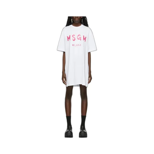 Logo Print Round-Neck Dress