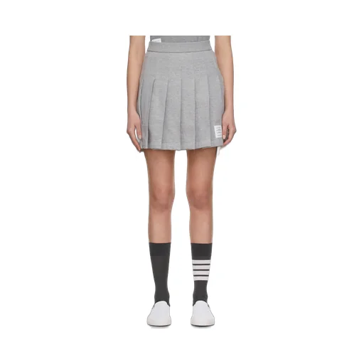 Striped Pleated Miniskirt