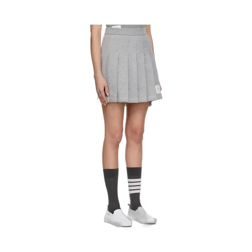 Striped Pleated Miniskirt