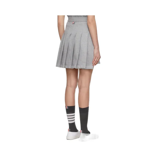 Striped Pleated Miniskirt