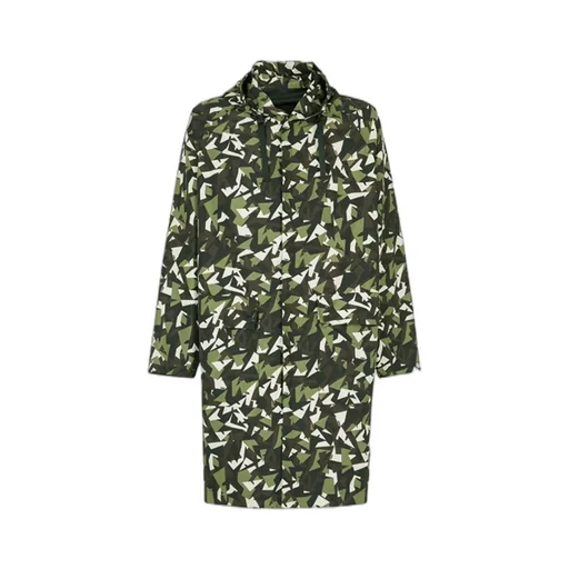 Medium And Long Style Camouflage With Hat Casual Jacket