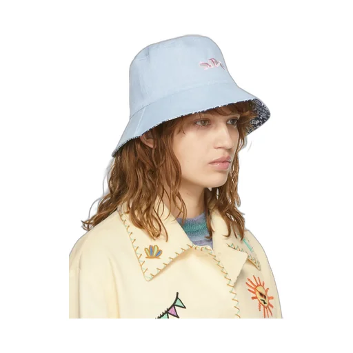 Logo Embroidered Double-Sided Fisherman Hat