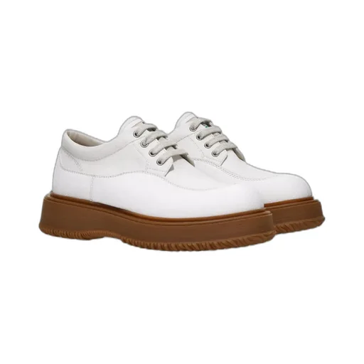 Hogan Untraditional Logo Embossed Lace-Up Shoes