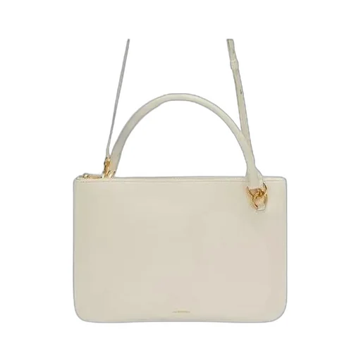 Jil Sander Logo Printed Zipped Crossbody Bag