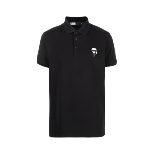 Karl Lagerfeld Logo Patch Short Sleeved Polo Shirt