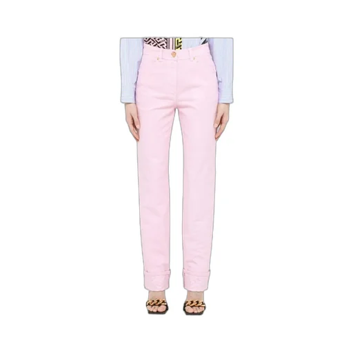 High-Waisted Straight Trousers