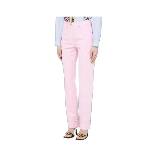 High-Waisted Straight Trousers