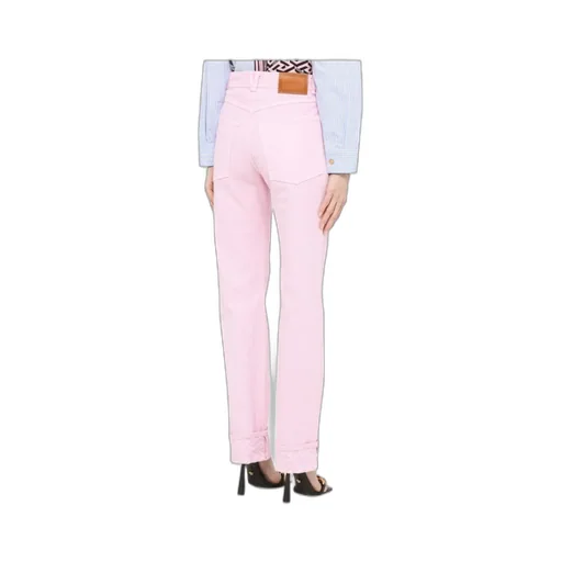 High-Waisted Straight Trousers