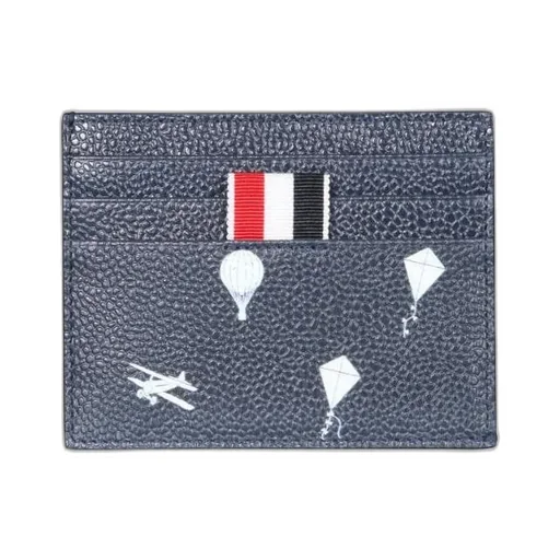 Graphic-Print Grained Cardholder