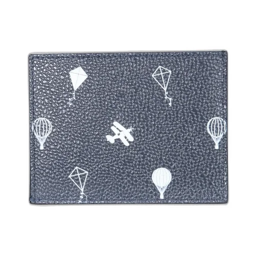 Graphic-Print Grained Cardholder