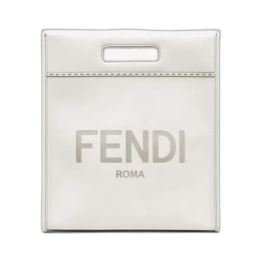 Fendi Roma Lettering Shopper Tote Bag
