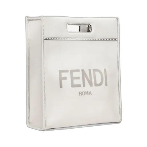 Fendi Roma Lettering Shopper Tote Bag