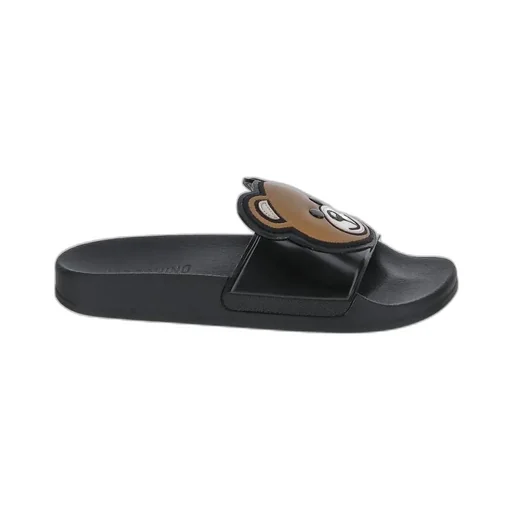 Moschino Logo Debossed Slip-On Sandals