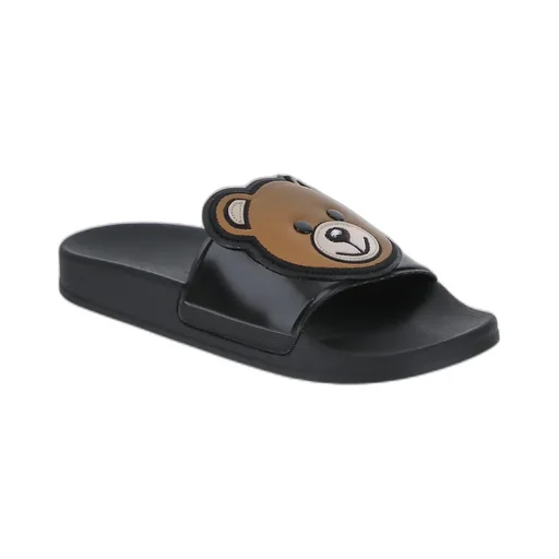 Moschino Logo Debossed Slip-On Sandals