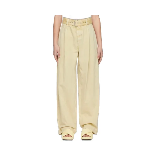 Pleat-Detail Straight-Leg Trousers