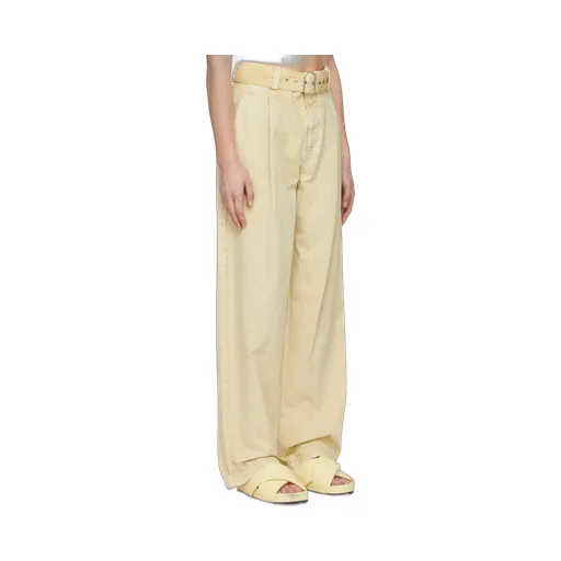 Pleat-Detail Straight-Leg Trousers