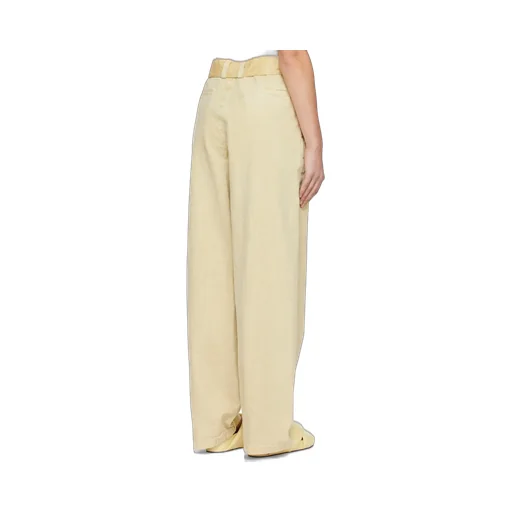 Pleat-Detail Straight-Leg Trousers