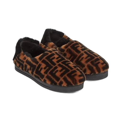 Fendi Kids Ff Motif Loafers