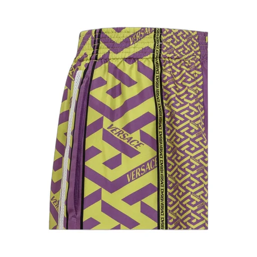 Versace Greca Pattern Logo Printed Shorts