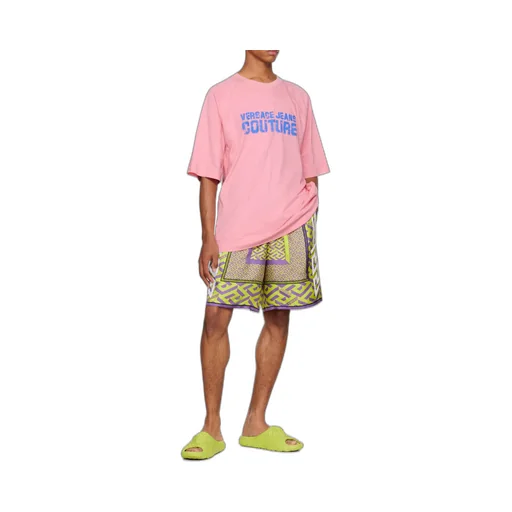 Versace Greca Pattern Logo Printed Shorts