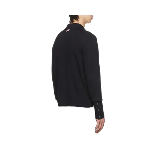 Long Sleeve Polo W/ 4Bar Cuff In Fine Merino Wool