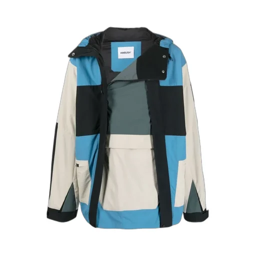 Colour-Block Hooded Jacket