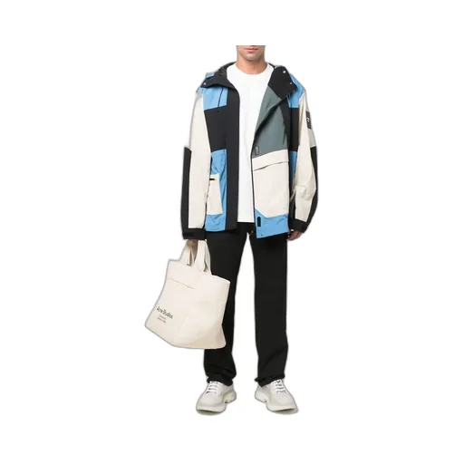 Colour-Block Hooded Jacket
