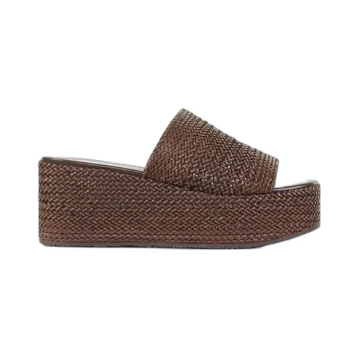 Interwoven Platform Wedge Sandals